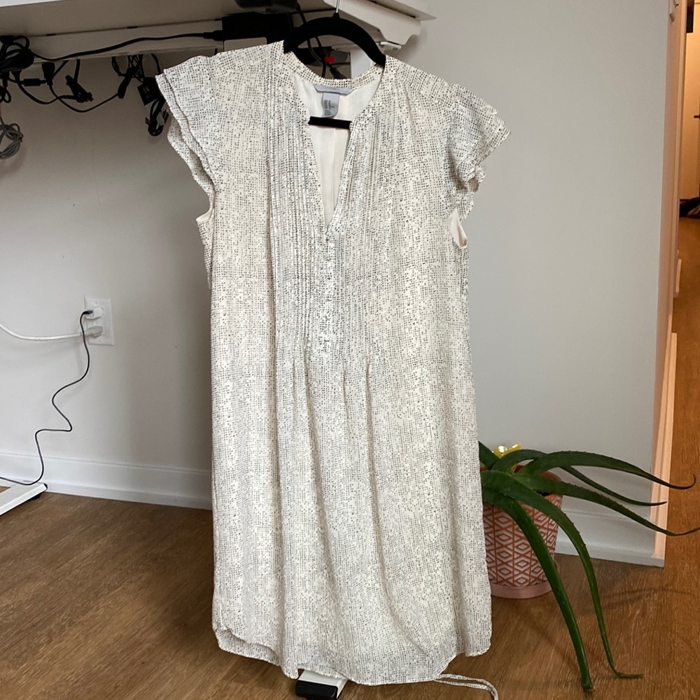H&M size 10 white polka dot dress
